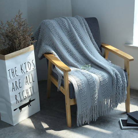 Fringe Lace Rectangle Blanket - HOMYEA