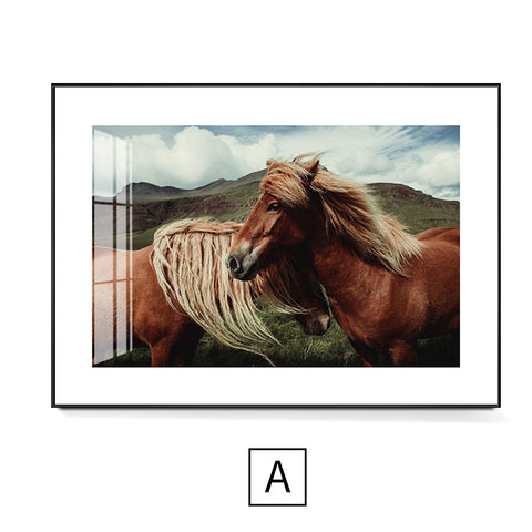 Pink Horse Wall Art - HOMYEA