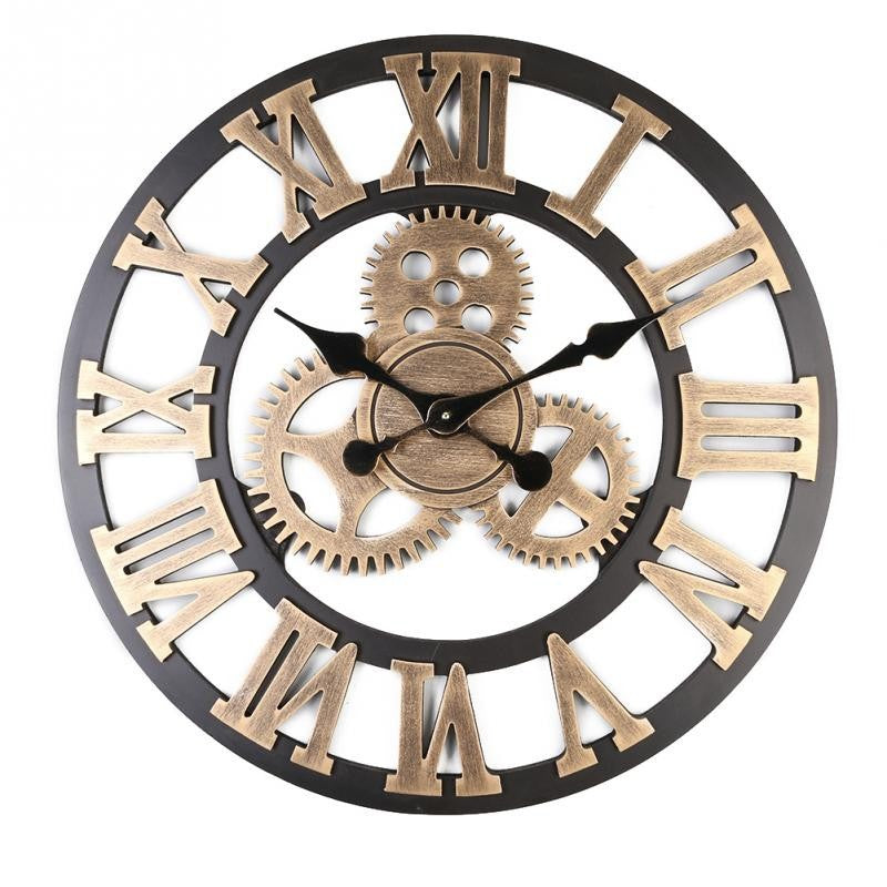 Roman Gear Clock Wall Clock - HOMYEA