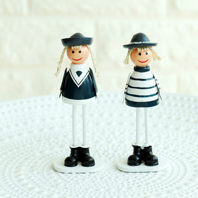 Wooden Navy Dropfoot Doll-a Set - HOMYEA