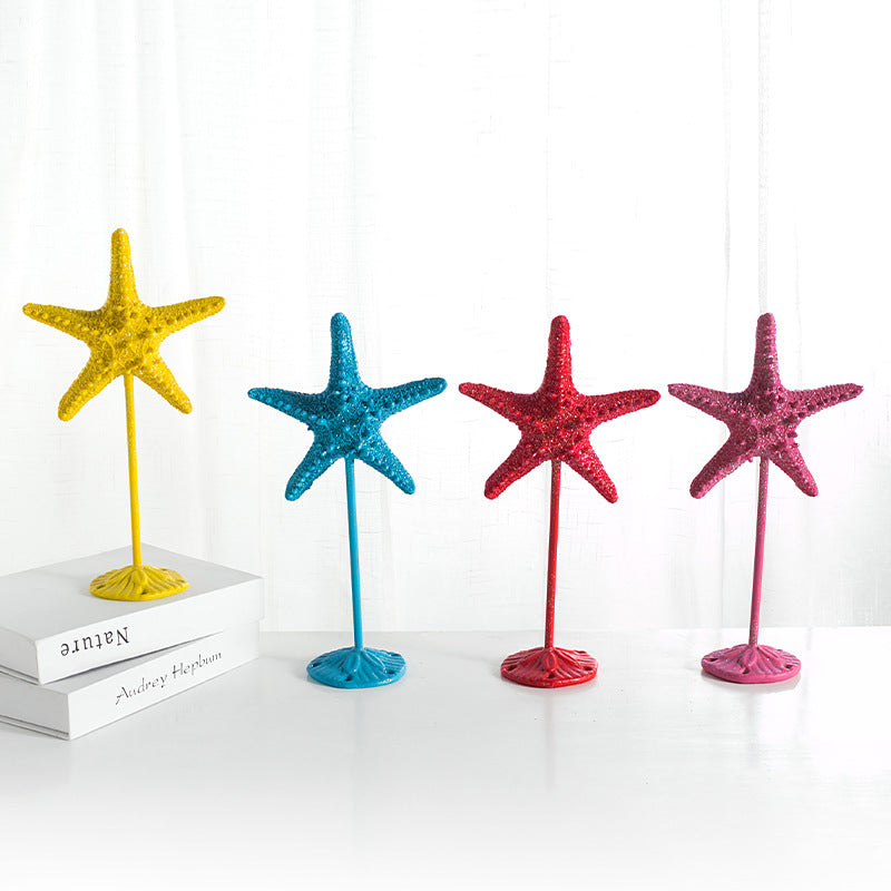 Resin Starfish With Base - HOMYEA