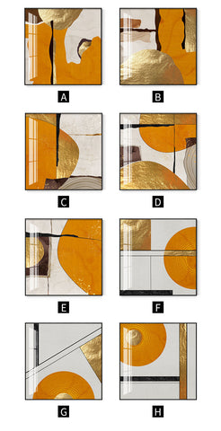 Orange Abstract Wall Art - HOMYEA