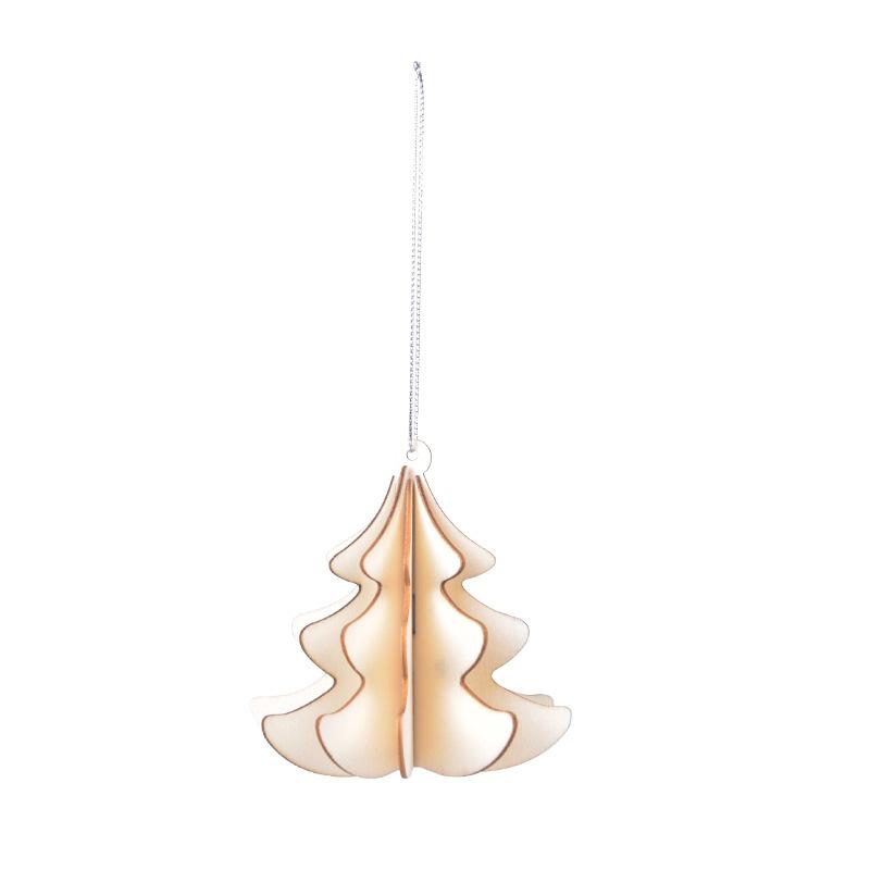 Three-dimensional Wooden Christmas Tree Pendant - HOMYEA