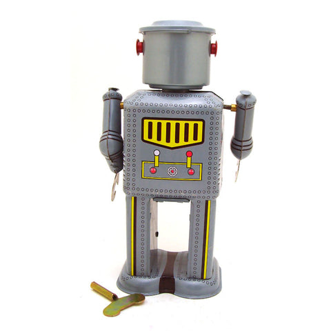 Creative Retro Nostalgic Silver Robot Wind-up Toy - HOMYEA