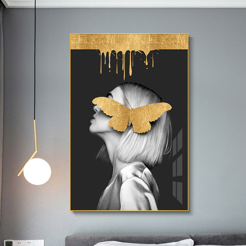 Golden Woman Wall Art - HOMYEA