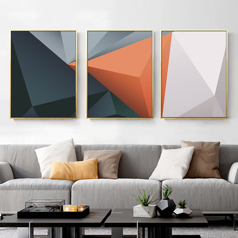 Metallic Geometric Abstract Wall Art - HOMYEA