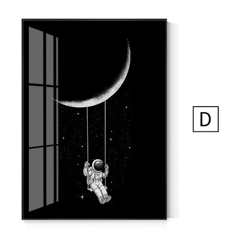 Blue Cosmonaut Wall Art - HOMYEA