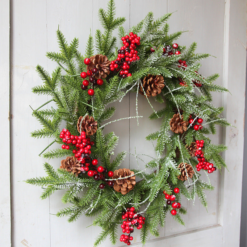 Christmas Handmade Wreath Rattan - HOMYEA