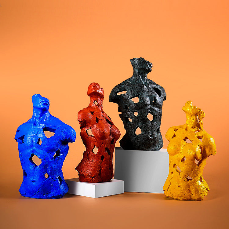 Colorful Half-human Abstract Sculpture - HOMYEA