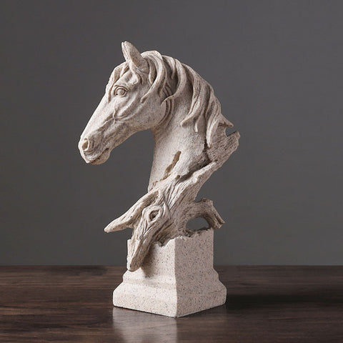 Contracted Resin Horse Sculpture - HOMYEA