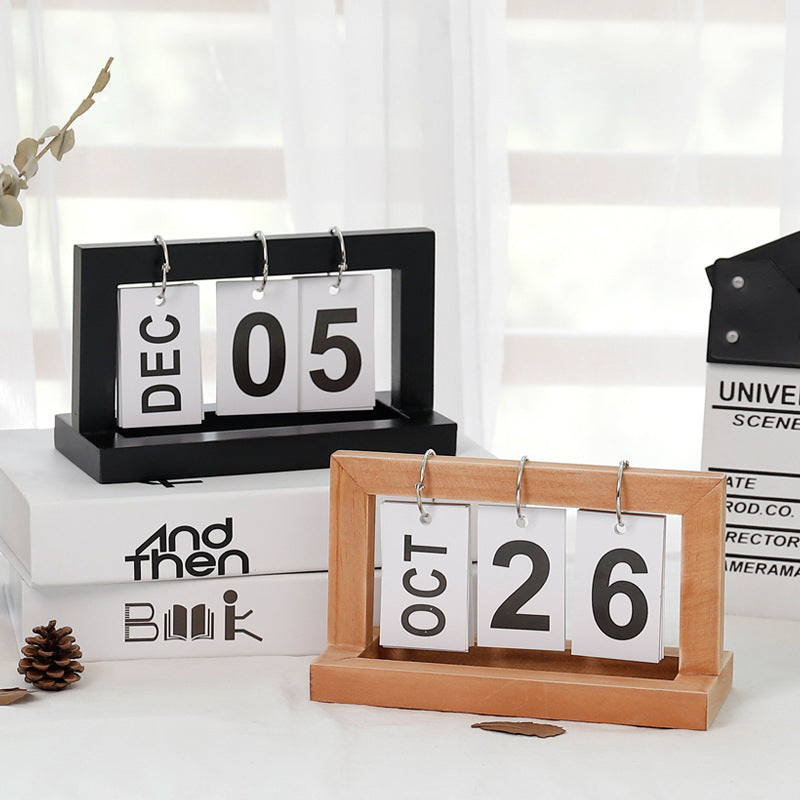 Wooden Page-turning Calendar - HOMYEA