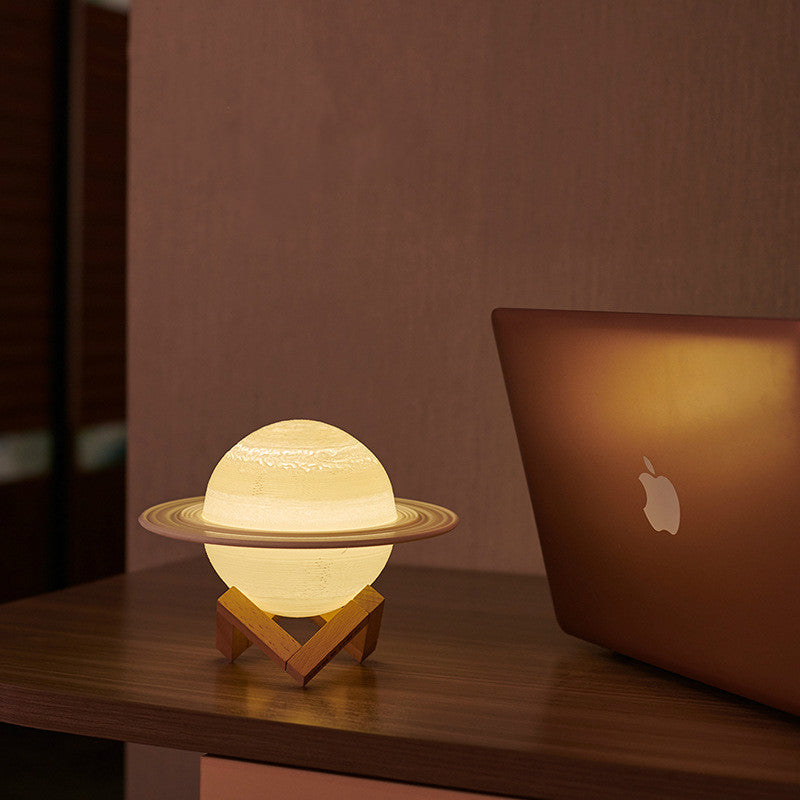 3D Printed Rechargeable Saturn Lamp - HOMYEA