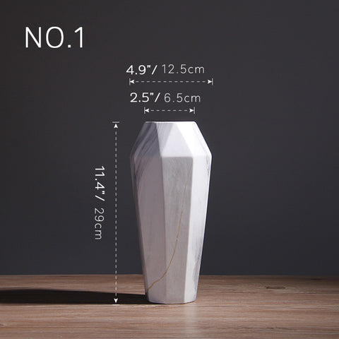 Imitation Marble Ceramic Table Vases - HOMYEA