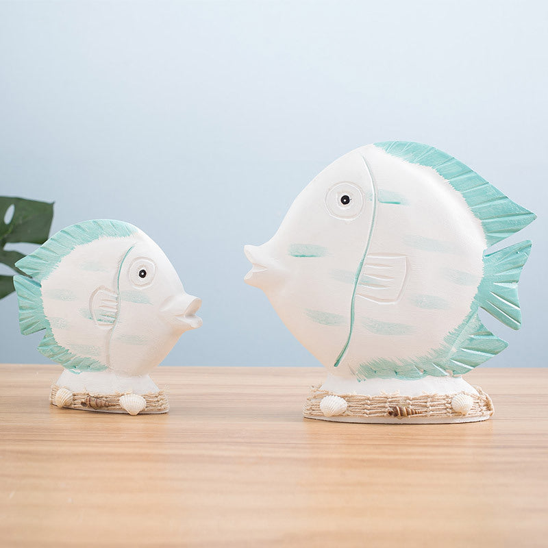 Painted Wooden Kiss Fish-A Set - HOMYEA