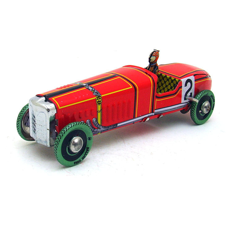 Creative Retro Spanish Red No. 2 Racing Wind-up Toy - HOMYEA