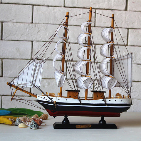 Wooden Sailboat Model - HOMYEA