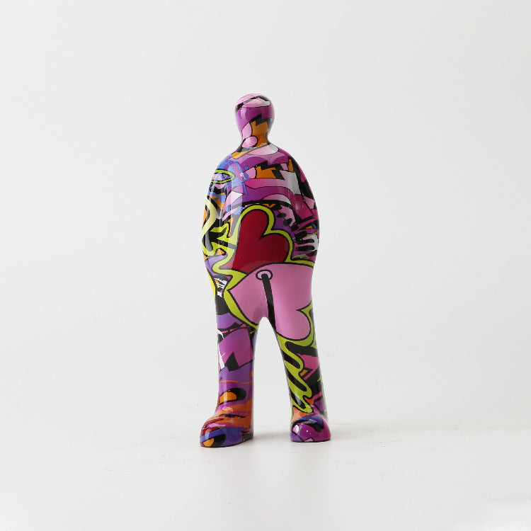 3D Colorful Spaceman Resin Sculpture - HOMYEA