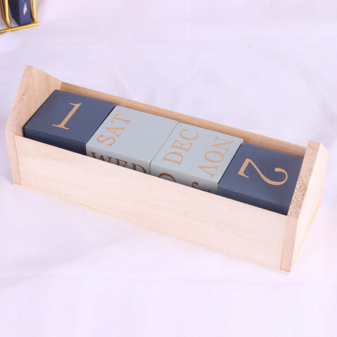 Handmade Wooden Desk Calendar - HOMYEA