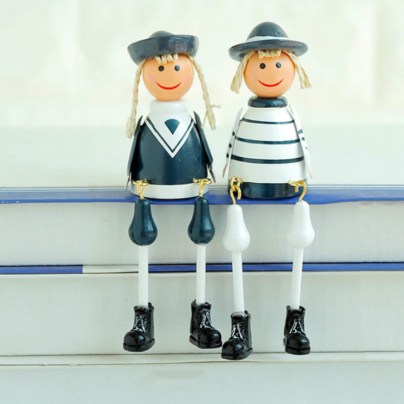 Wooden Navy Dropfoot Doll-a Set - HOMYEA