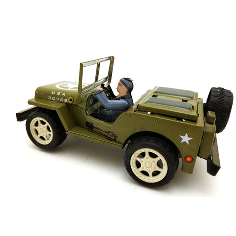 Personalized Retro Jeep Tin Wind-up Toy - HOMYEA