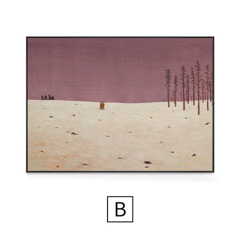 Pink Landscape Wall Art - HOMYEA