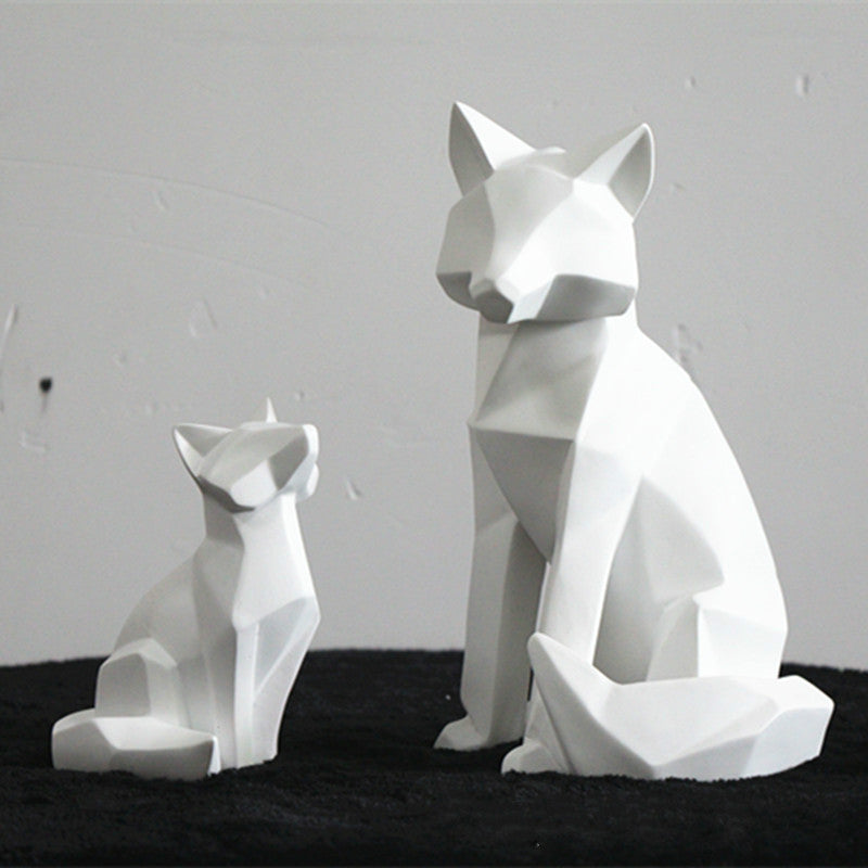 Resin Fox Sculpture - HOMYEA