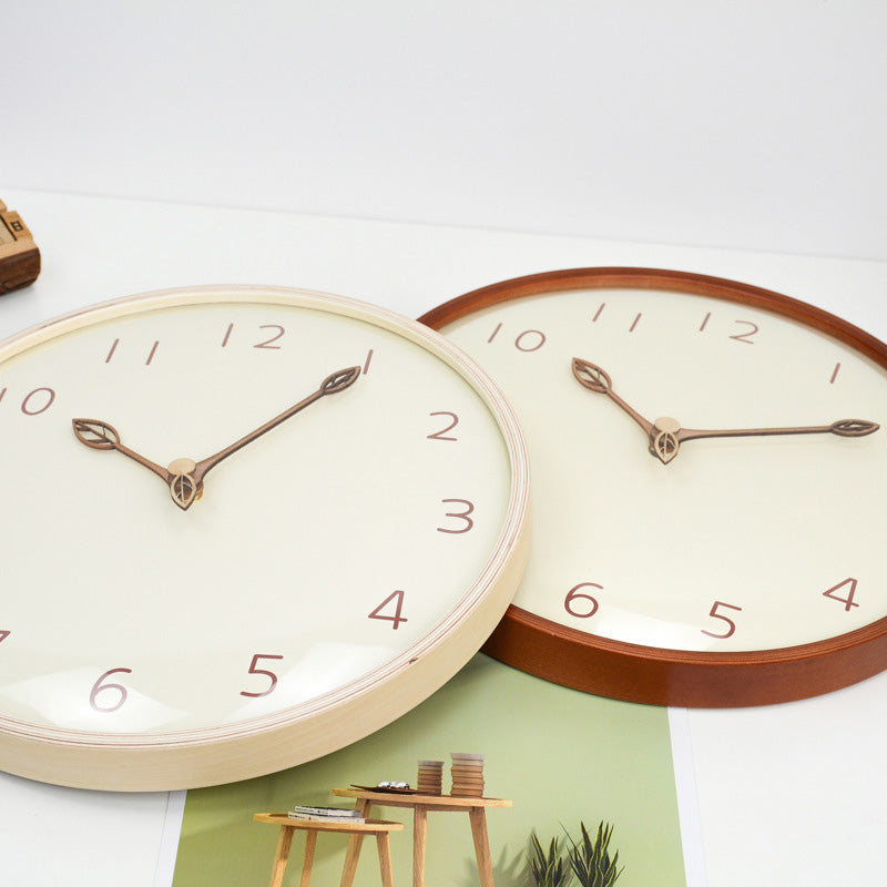 Modern Simple Solid Wood Wall Clock - HOMYEA