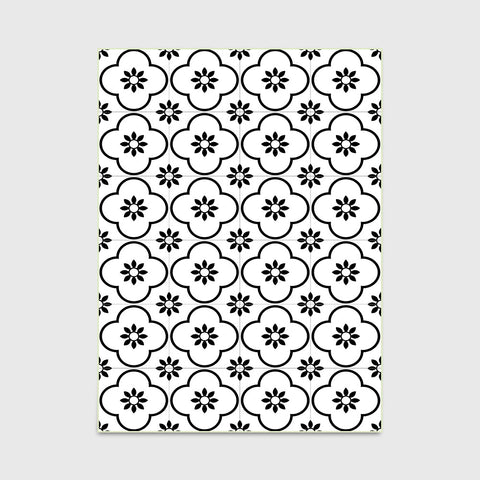 Black and White Pattern Rectangular Rugs - HOMYEA