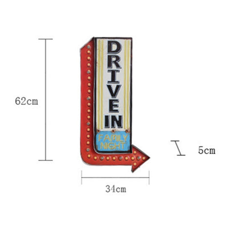 Vintage Metal Signage LED Lights - HOMYEA