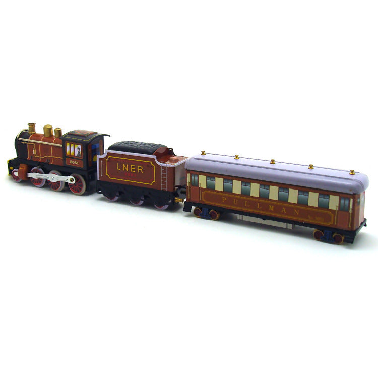 Retro Nostalgic Iron Three-section Train Wind-up Toy - HOMYEA