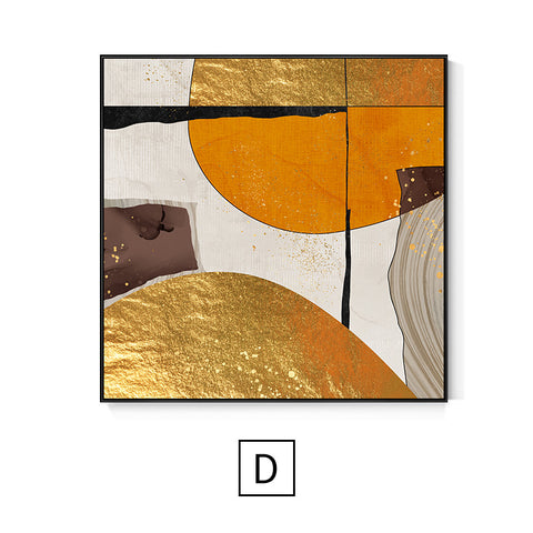 Orange Abstract Wall Art - HOMYEA