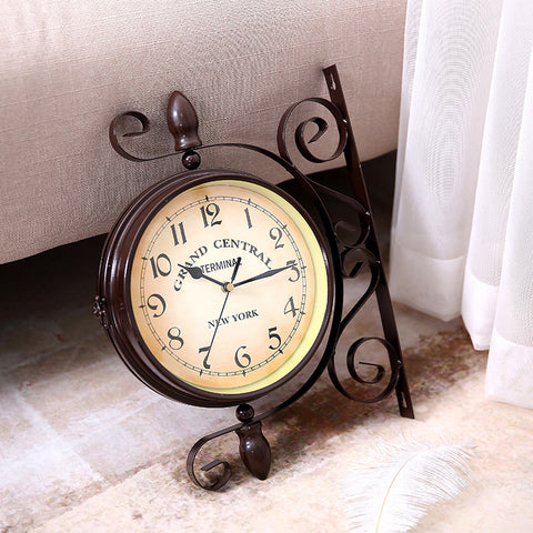 Classical Double Faced Wall Clock - HOMYEA