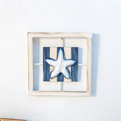 3D Blue White Frame - HOMYEA