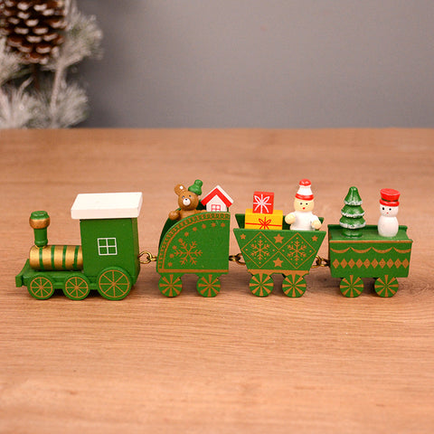 Wooden Christmas Toy Train - HOMYEA