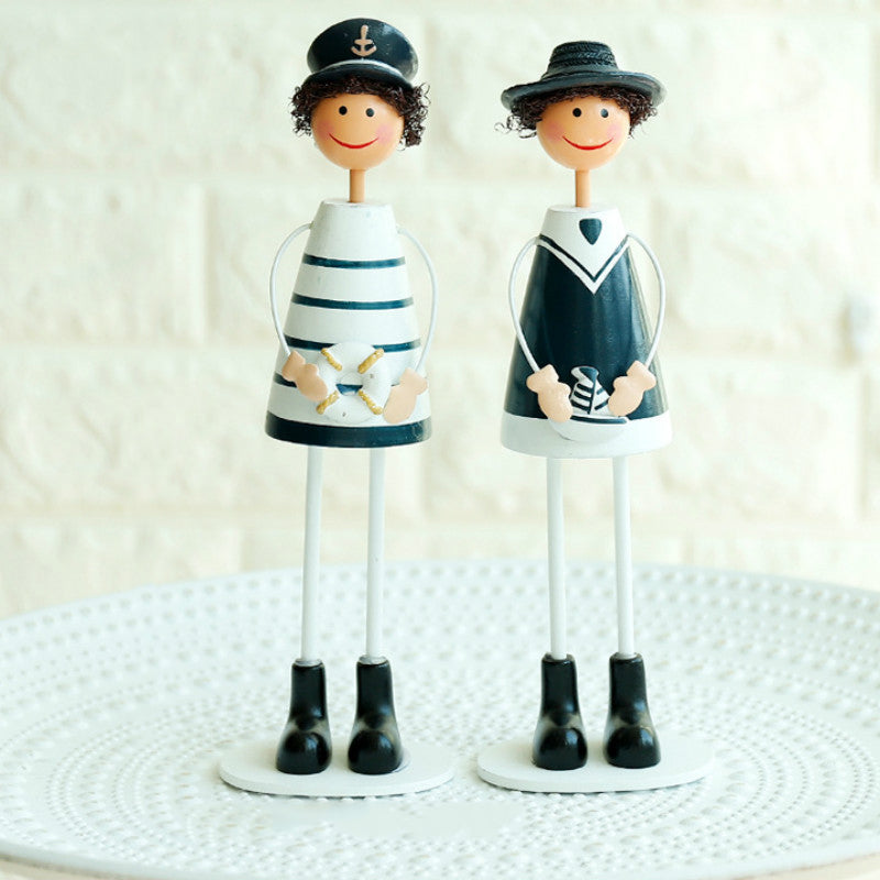 Wooden Navy Dropfoot Doll-a Set - HOMYEA