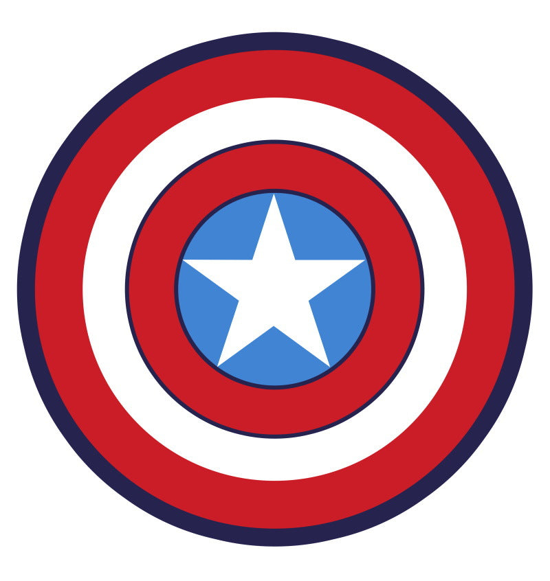 Captain America Red Round Rugs - HOMYEA