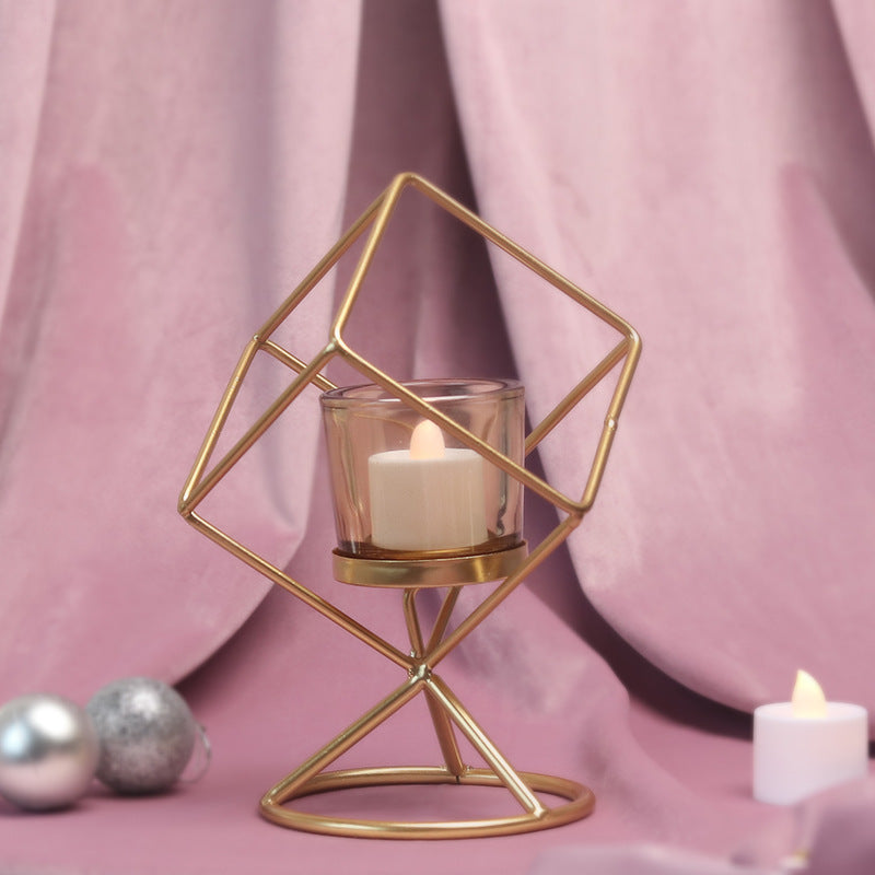 Geometric Metal Candlestick - HOMYEA