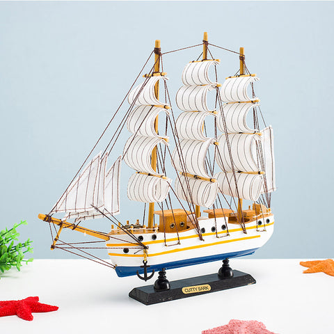 Wooden Sailboat Model - HOMYEA