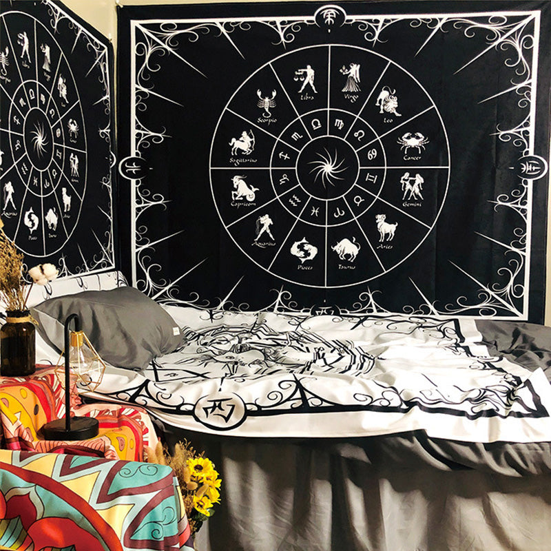 Black and White Tarot Tapestry - HOMYEA