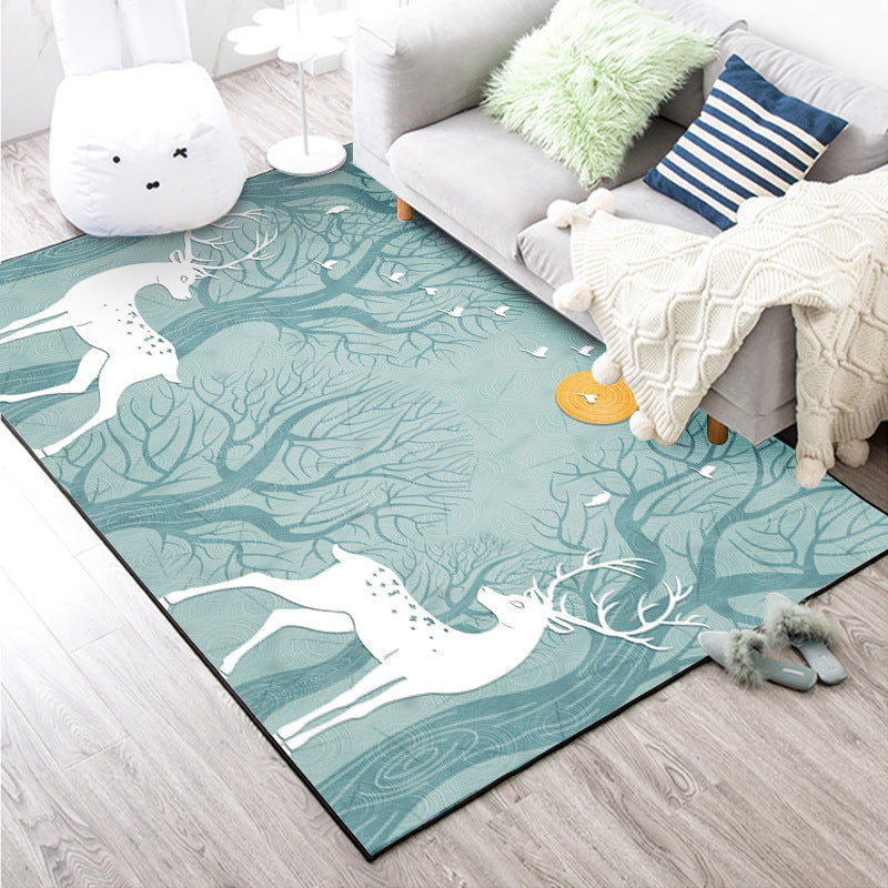 Deer Pattern Rectangular Rugs - HOMYEA