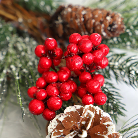 Christmas Red Fruit Wreath - HOMYEA