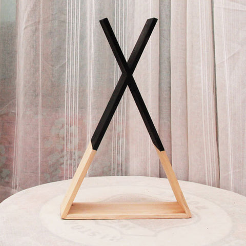 Wooden Triangular Wall Rack - HOMYEA