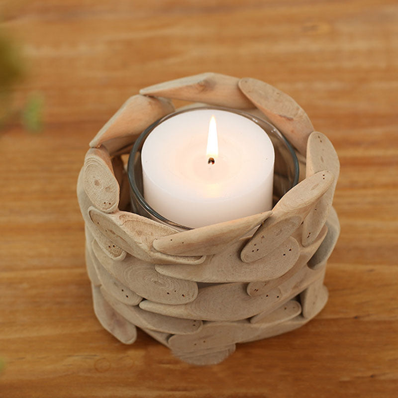 Home Handmade Design Round Candle Holder - HOMYEA