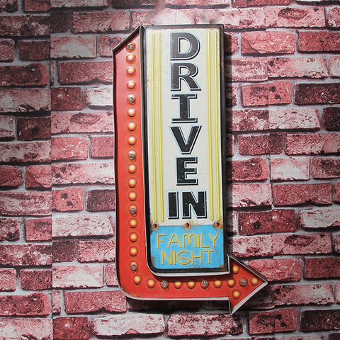 Vintage Metal Signage LED Lights - HOMYEA