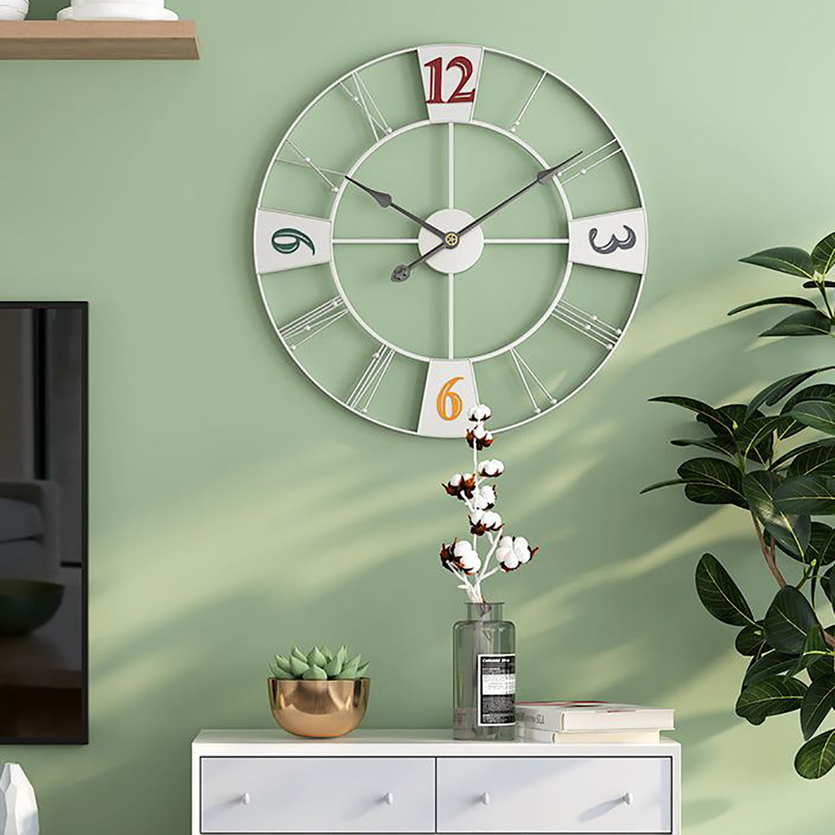 Modern Simple Round Wall Clock - HOMYEA