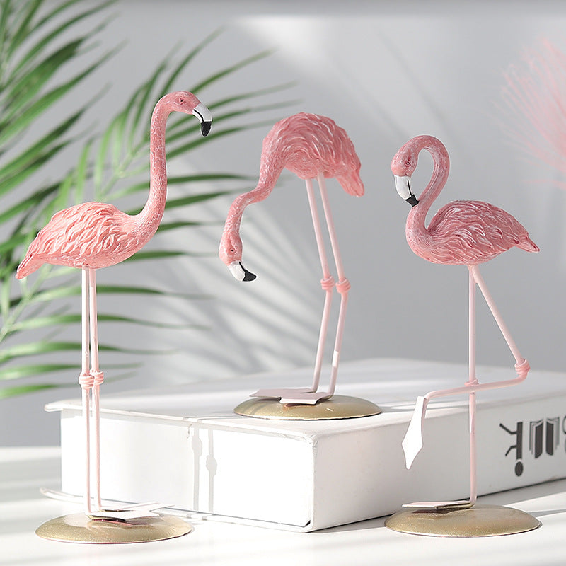 Creative Resin Flamingo Sculpture - HOMYEA