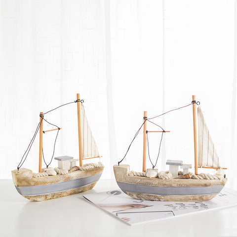 Wooden Craft Fishing Boat - HOMYEA