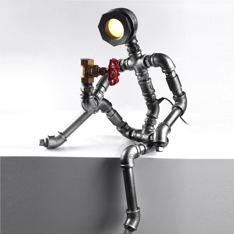 Retro Plumbing Creative Lamp Thinker Robot Lamp - HOMYEA