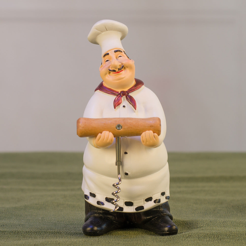 Retro Resin Chef Sculpture - HOMYEA