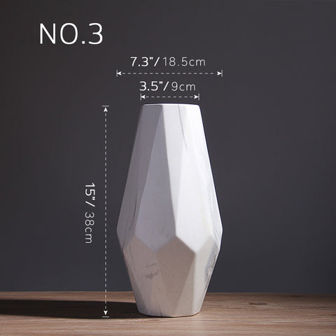 Imitation Marble Ceramic Table Vases - HOMYEA